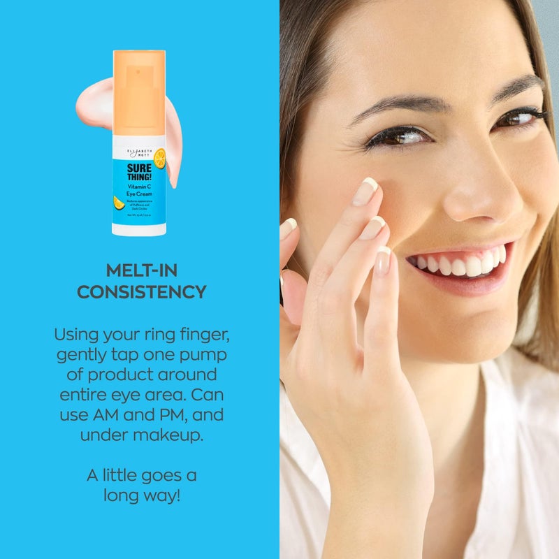 Elizabeth Mott Sure Thing Vitamin C Eye Cream â€“ Hydrating & Brightening Eye Treatment for Dark Circles and Puffiness â€“ Vegan, Fragrance-Free, Cruelty-Free Skincare â€“ 15ml (0.5oz) - Image 4