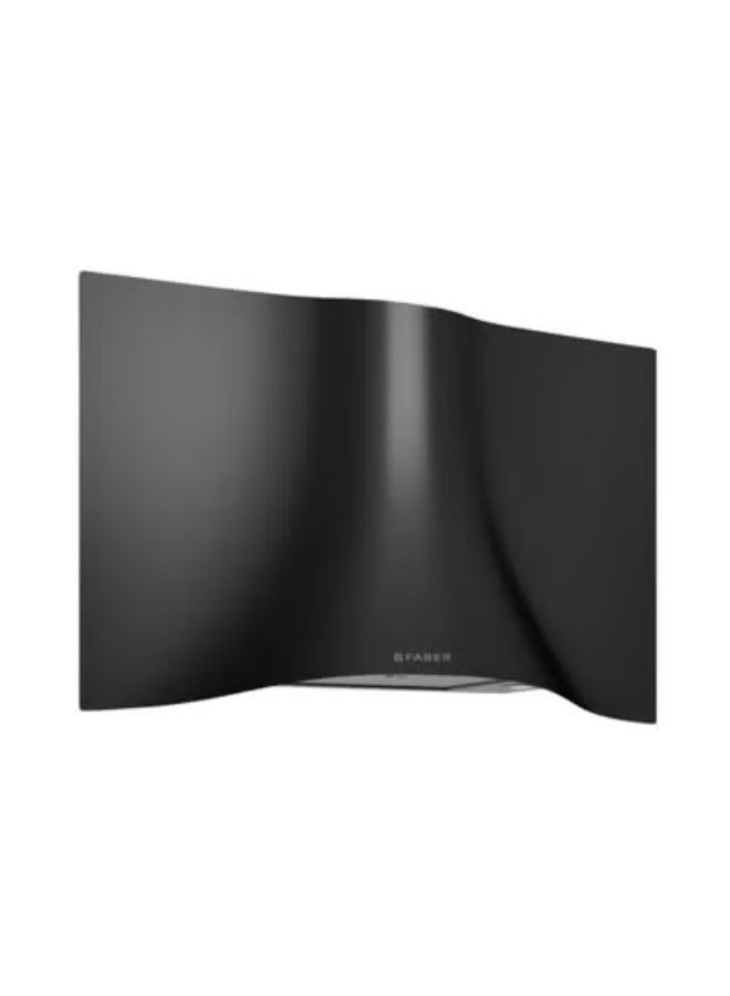 فابر Kitchen Cooker Hood, 90 cm Wall-Mount, 740 m³/h Suction Power, 3 Speed + Intensive, Electronic Buttons, LED Lighting, Matte Black Curved - VEIL BK A90 ( Made in Italy ) Wall Fixed 250 W 110.0324.954 Matte Black - Image 3