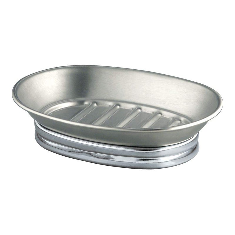 InterDesign iDesign York Metal Soap Saver, Holder Tray for Bathroom Counter, Shower, Kitchen, 4" x 5.5" x 1.5", Brushed Stainless Steel - Image 4