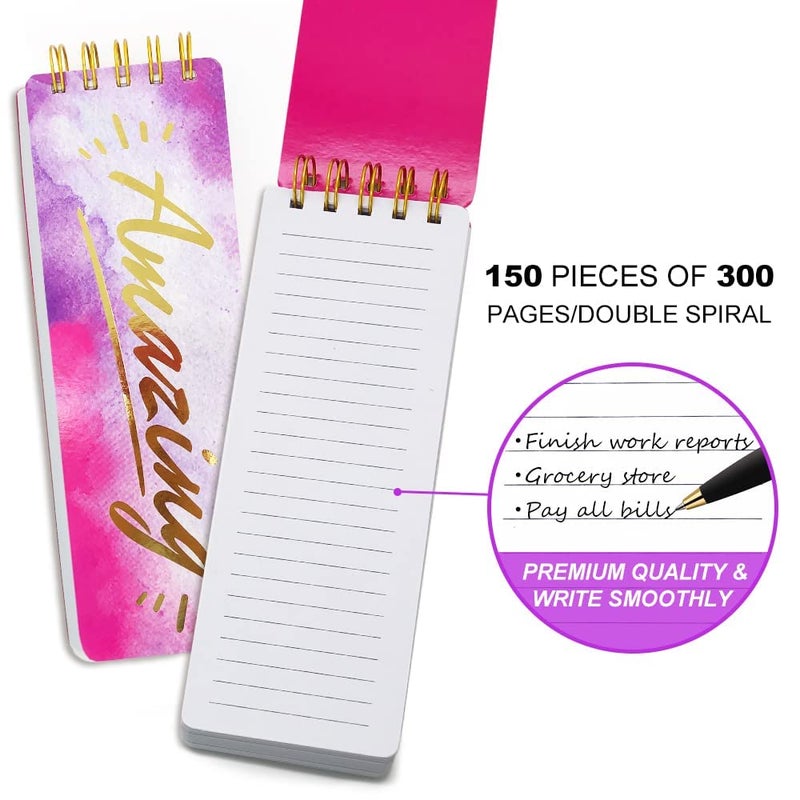 KiDEPOCH Spiral Memo List Pad, Sturdy Covers, 3x8.5, 300 Pages, Splashy Notes for School, Amazing Character - Image 2