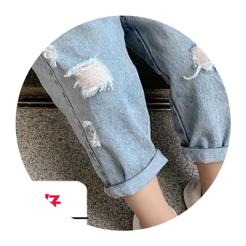 Children'S Summer Ripped Jeans Boys' Pants Children'S Baby Loose Cropped Girls' Thin Trousers - Image 5