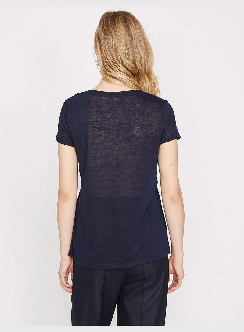 كوتون Crew Neck T-Shirt