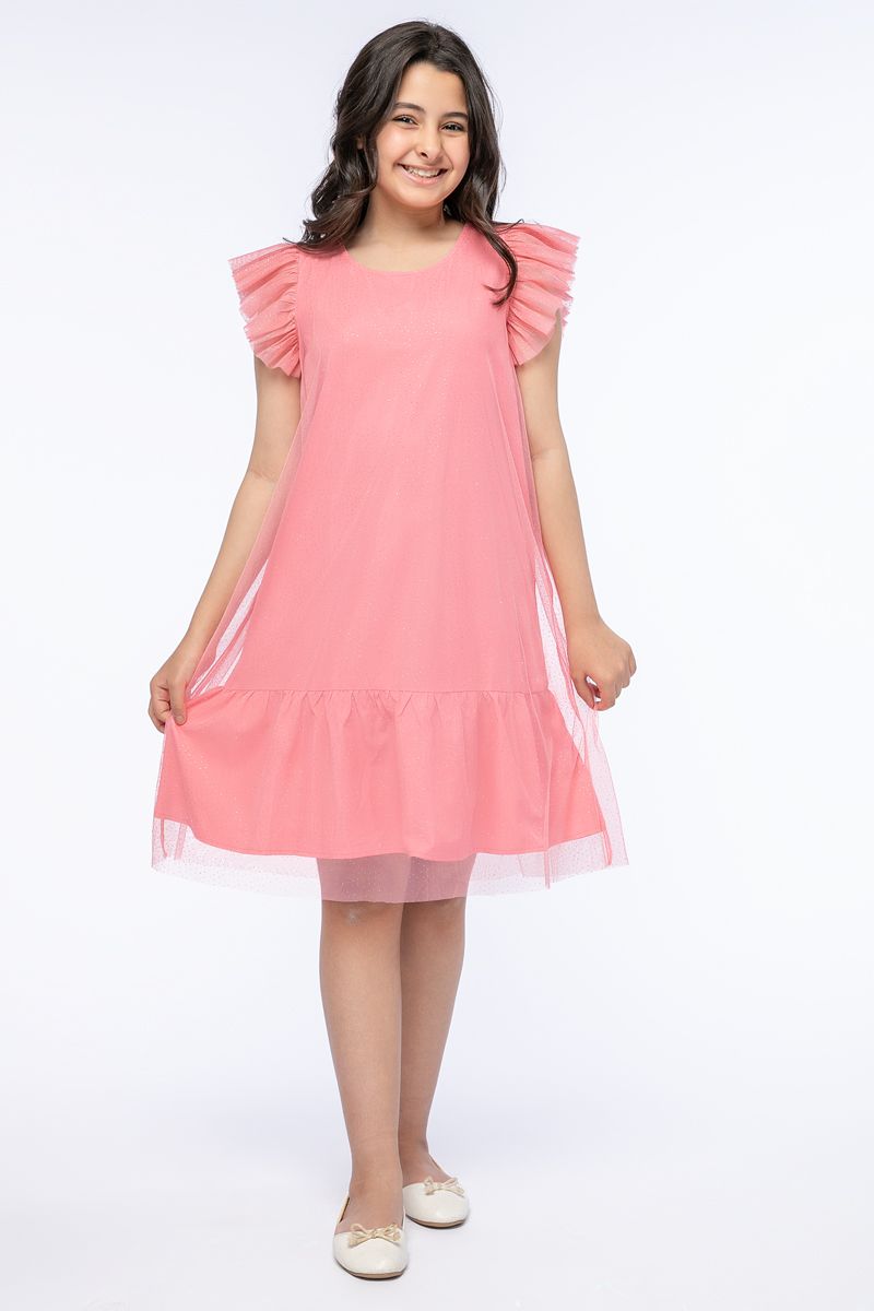 RINA girl dress with chifon - Image 4