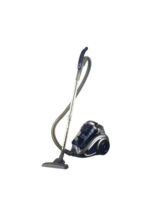 One Life VC25BL Bagless Vacuum Cleaner, 2200W, 4L - Blue Silver