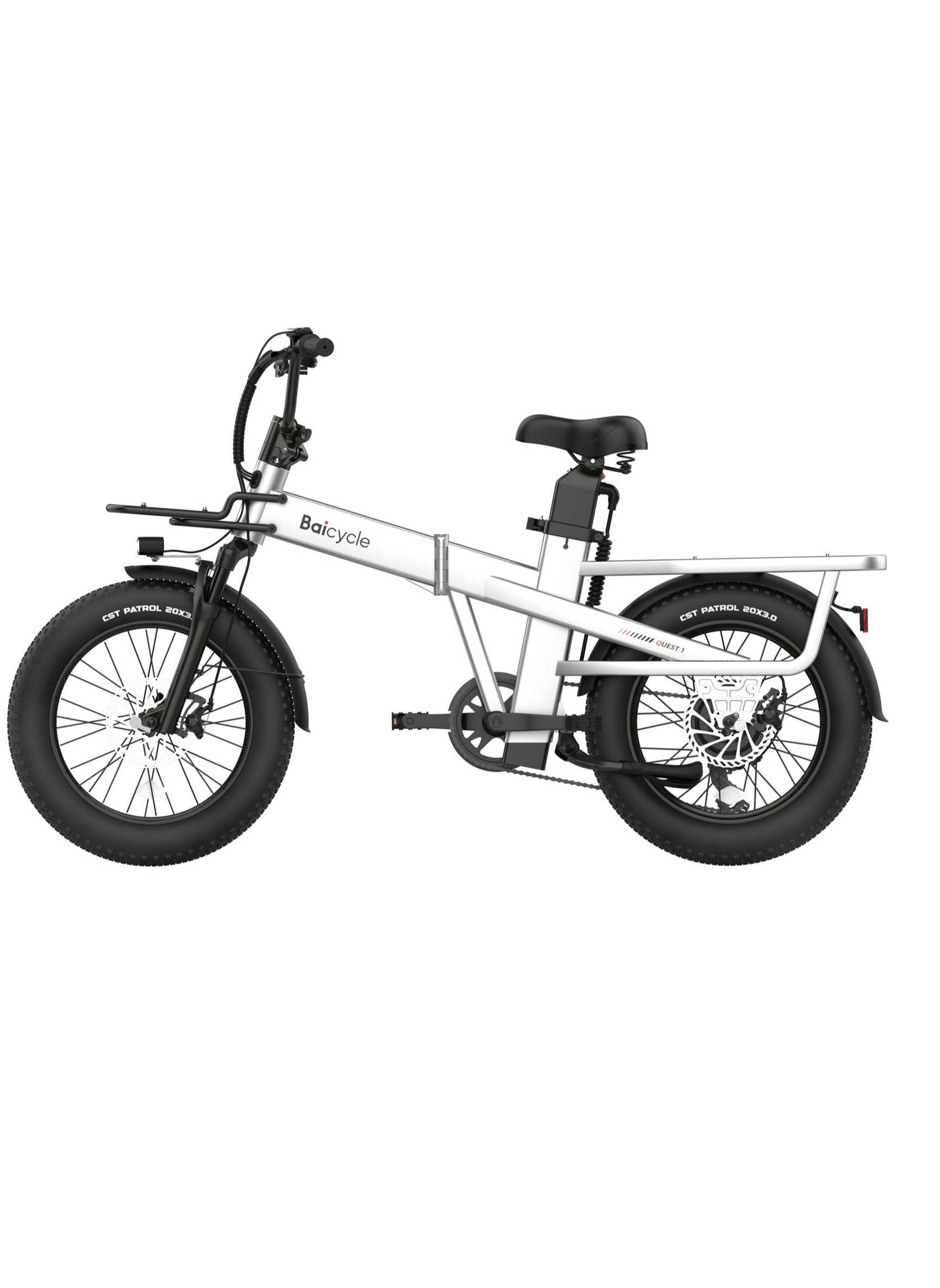 Electric Bike Mountain bike 48V 15.3Ah Removable Battery 32Km/H with 750W Brushless Motor 7-Speed 20inchTires Front Fork Suspension  Silver 