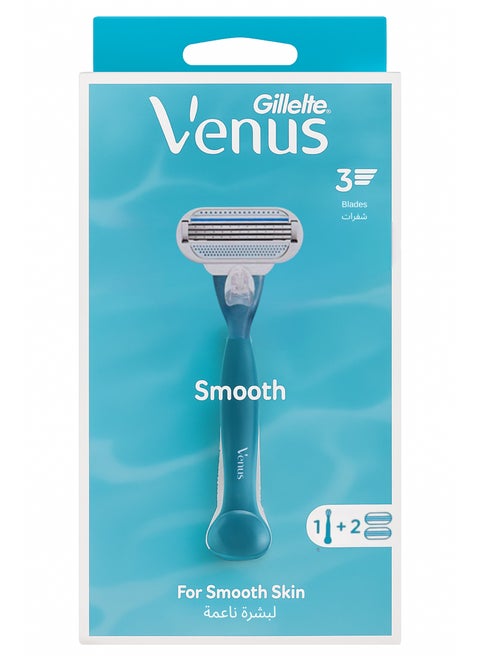 Venus Smooth  Women's Razor - 1 Handle + 2 Refills