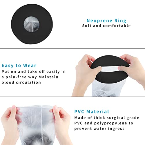 SUPERNIGHT Waterproof Cast Cover for Shower Arm, PICC Line Covers for Upper Arm, Adult Reusable Watertight Wound Bandage Sleeve Protector for Elbow - Image 5