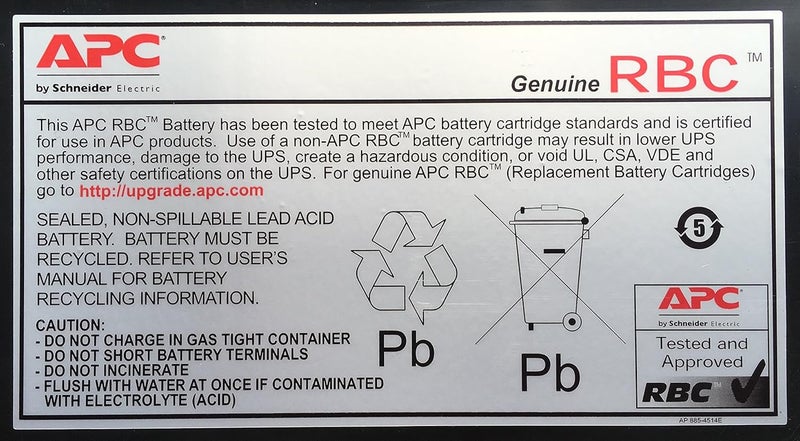 A.P.C. UPS Battery Replacement, RBC2, for Back-UPS Models BE500R, BK300C, BK350, BK500, BK500BLK, BK500M, BK500MC, BK500MUS, and SC420, SU420NET - Image 2