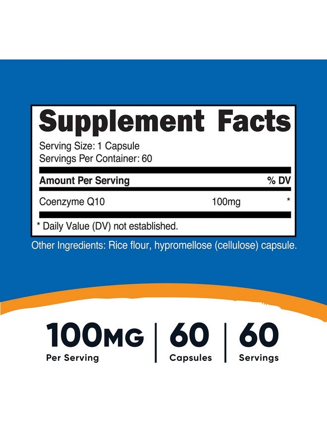 Nutricost CoQ10 60 serving 100 mg per serving 60 Capsules - Image 2