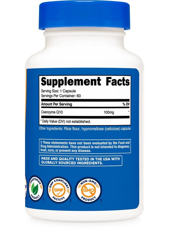 Nutricost CoQ10 60 serving 100 mg per serving 60 Capsules - Image 4