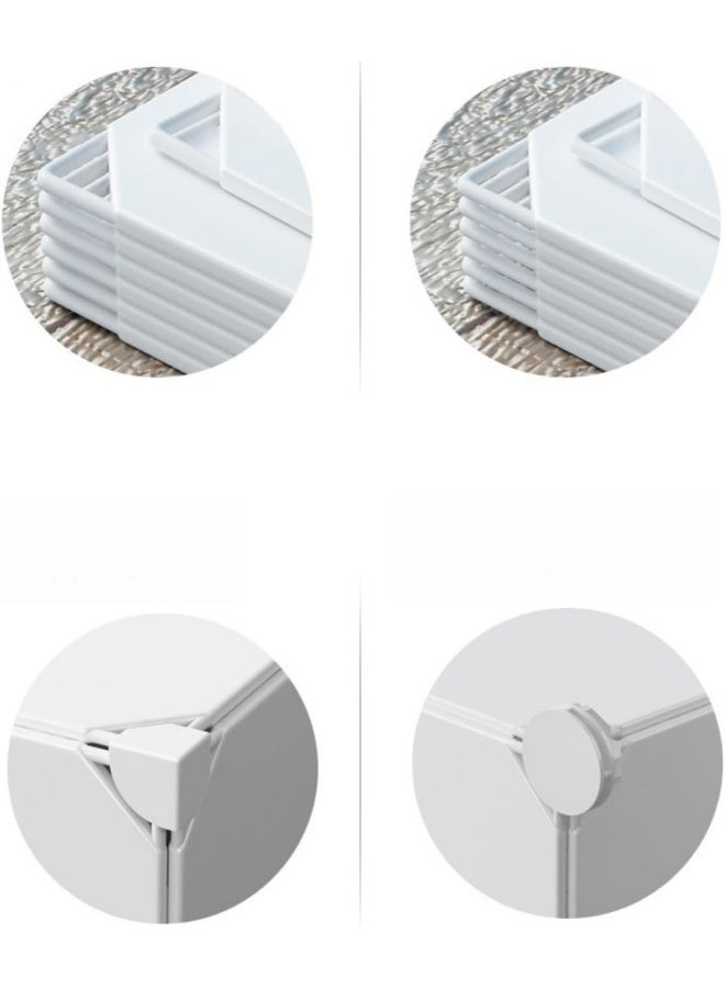 Maston منظم الأحذية البلاستيكي القابل للتعديل متعدد الخطوات من ماستون أبيض 6 طبقات لمنظم الأحذية القابل للنقل لـ 21 زوج من الأحذية، أبيض، الحجم 61 × 32 × 93 سم - Image 5