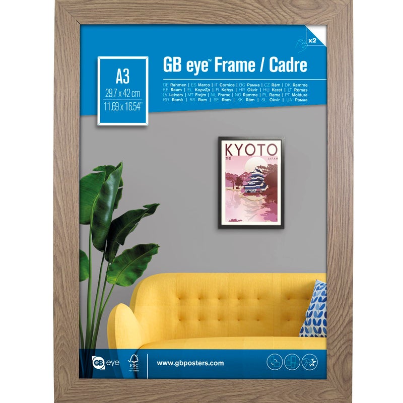 GB Eye Contemporary Wooden Oak Picture Frame  A3297 x 42cm
