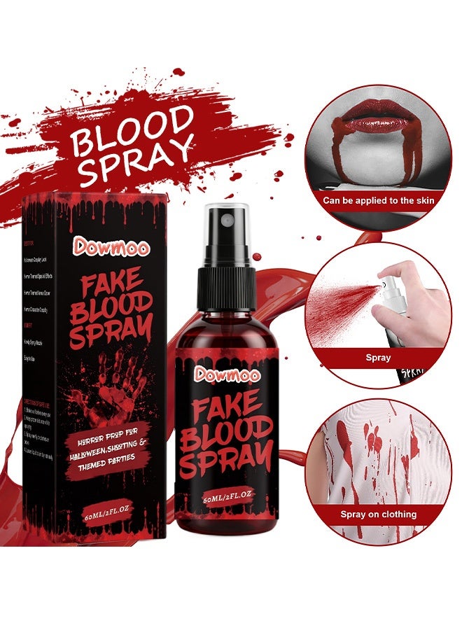 Dowmoo Fake Blood Spray, Halloween Special Effects Fake Blood for Cosplay, Horror Themed Parties & Movie Shooting 60ml - Image 1