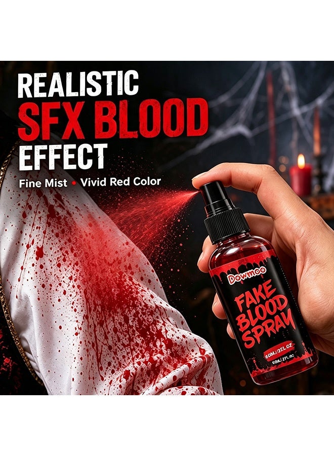 Dowmoo Fake Blood Spray, Halloween Special Effects Fake Blood for Cosplay, Horror Themed Parties & Movie Shooting 60ml - Image 2