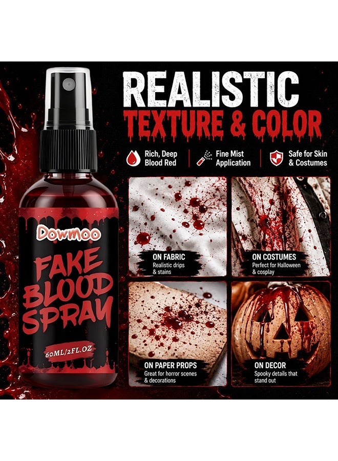 Dowmoo Fake Blood Spray, Halloween Special Effects Fake Blood for Cosplay, Horror Themed Parties & Movie Shooting 60ml - Image 4