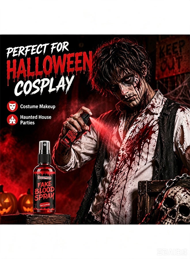 Dowmoo Fake Blood Spray, Halloween Special Effects Fake Blood for Cosplay, Horror Themed Parties & Movie Shooting 60ml - Image 3