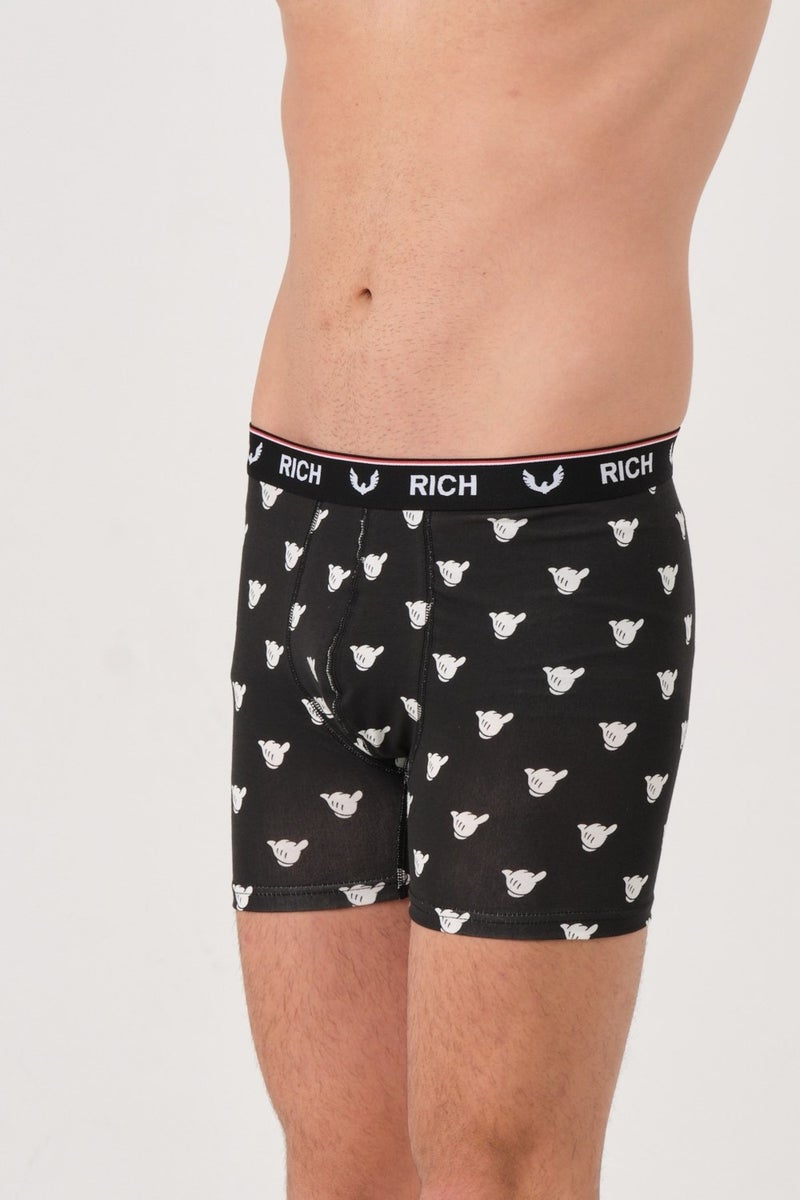 RICH Men's Plain and Patterned Lycra Boxer  - Image 1