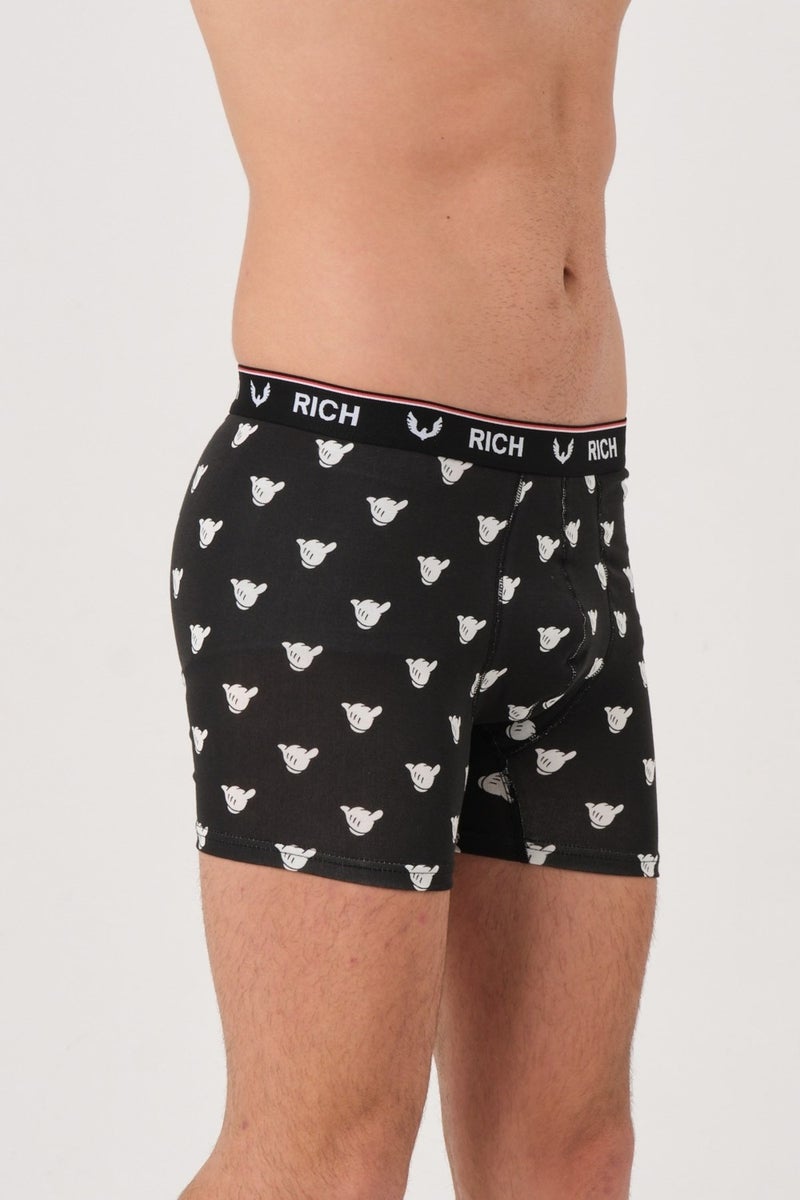 RICH Men's Plain and Patterned Lycra Boxer  - Image 2
