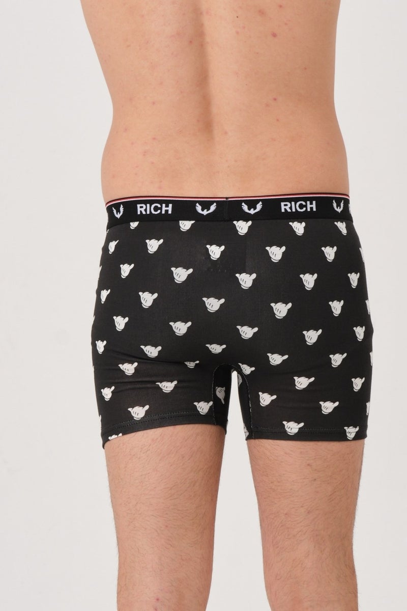 RICH Men's Plain and Patterned Lycra Boxer  - Image 4