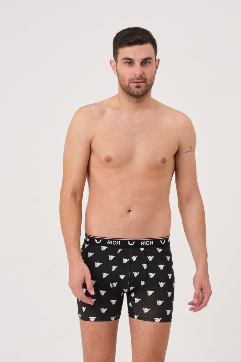 RICH Men's Plain and Patterned Lycra Boxer  - Image 5