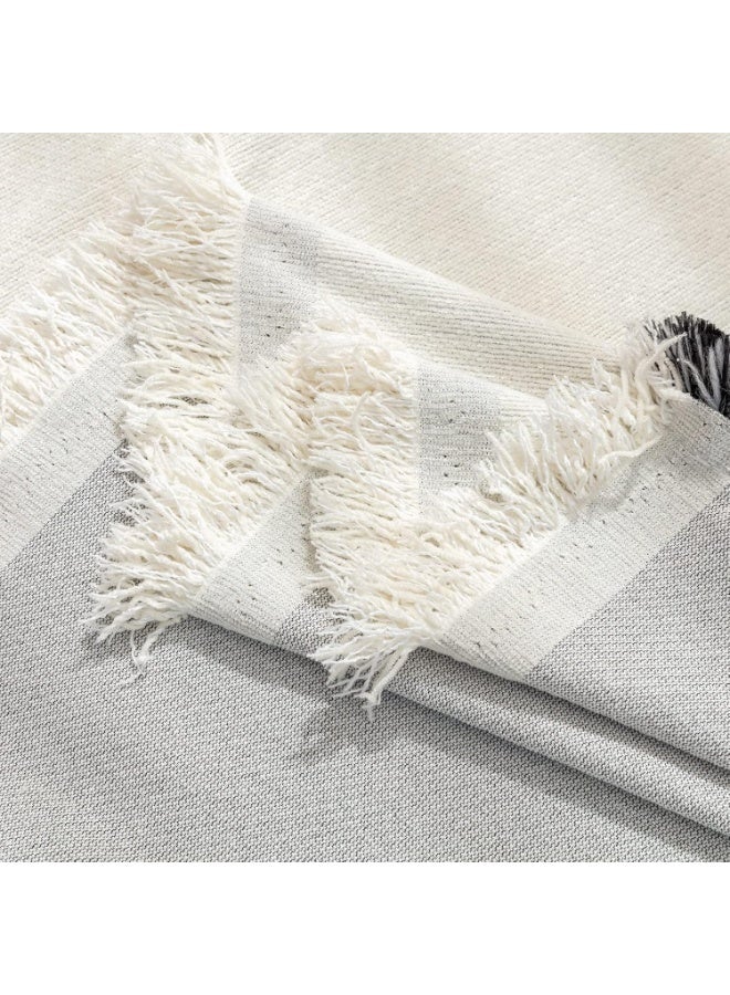 Sofa Cover 2 3 4 Seater Multifunctional Decorative Sofa Throw with Tassels, L U Shape Corner Sofa Sofa Towel Washable (Beige, 180x300cm) - Image 4