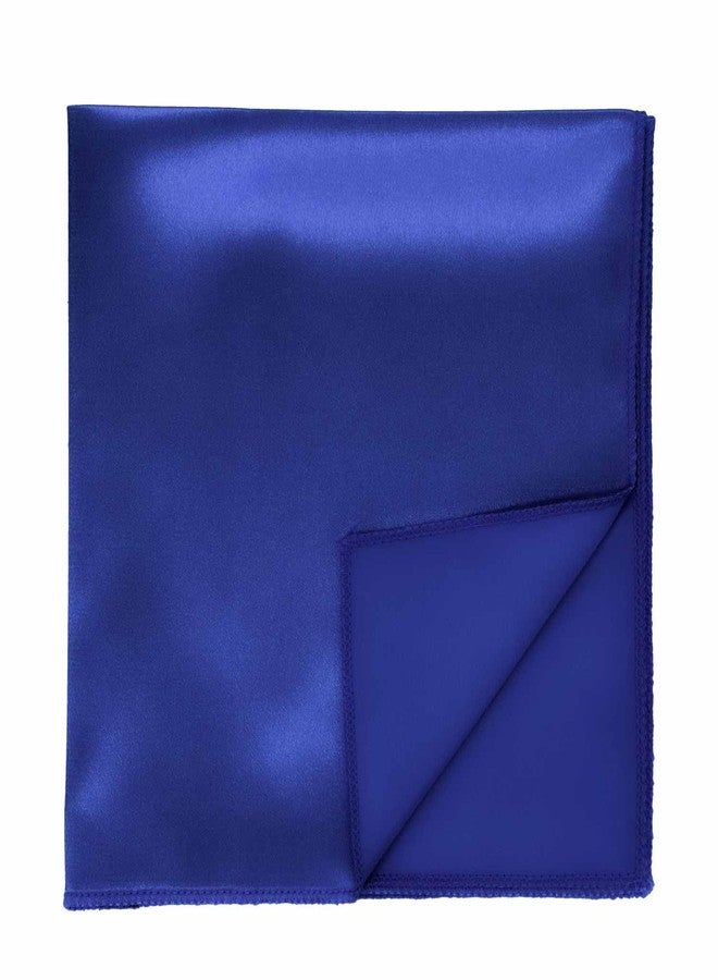 tiemart منديل جيب بلون أزرق ياقوتي سادة من تيمارت - Image 4
