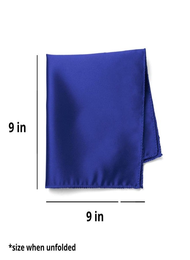 tiemart منديل جيب بلون أزرق ياقوتي سادة من تيمارت - Image 2