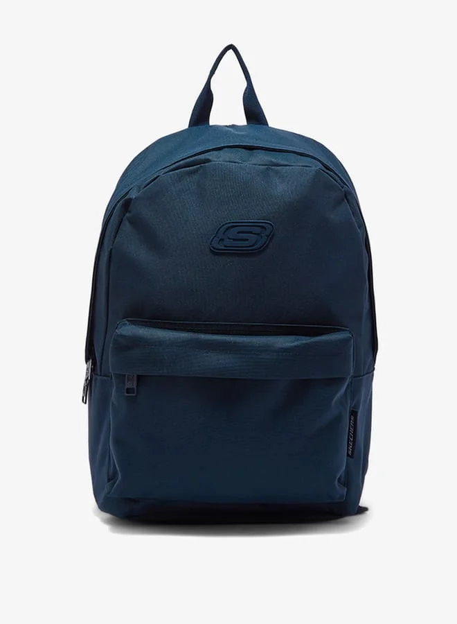 سكيتشرز Solid Backpack with Adjustable Straps and Zip Closure