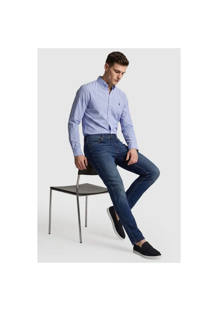 R&b  Washed Skinny Fit Jeans with Button Closure for Men | Best Price UAE