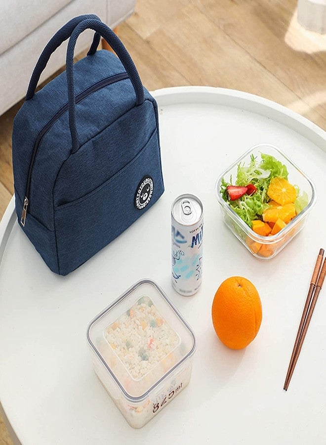 STARFLYER Insulated Lunch Bag Women Girls, Reusable Cute Tote Lunch Box for Adult & Men, Leakproof Cooler Lunch Bags for Work Office Travel School Picnic. (Blue) - Image 5