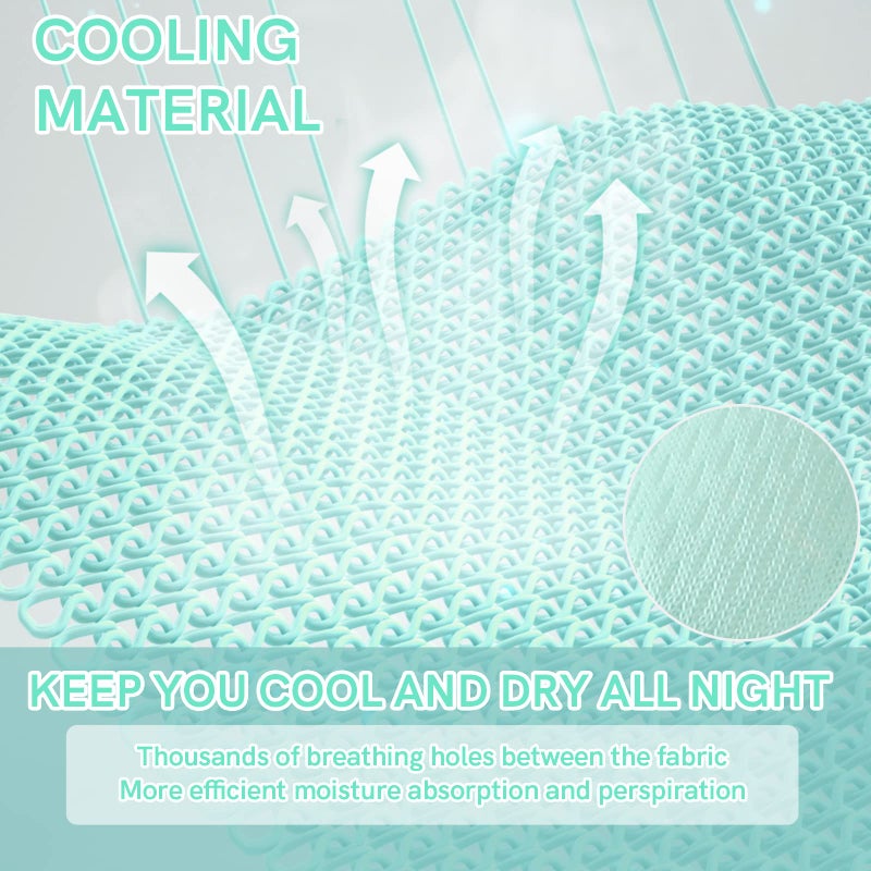 YnM Cooling Weighted Blanket, Handmade Chunky Yarn Knitted Design, Temperature Regulating and Breathable, Machine Washable Throw for Sleep or Home Decor (Menthe Green, 50x60 Inch, 10lbs) - Image 3