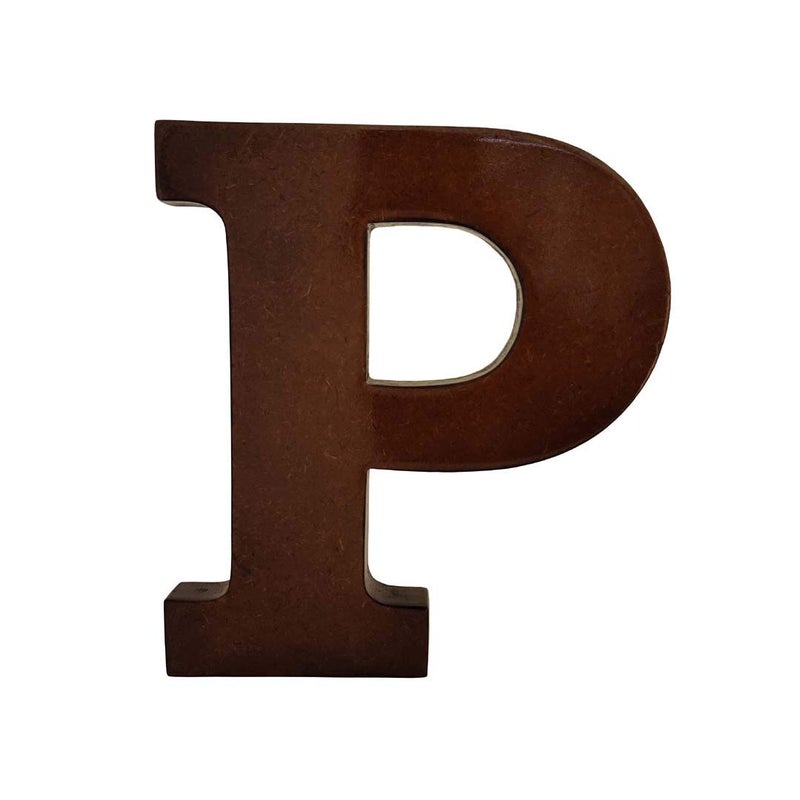 AKDAMA Wooden P Letter- English Upper Case Alphabets Cutouts for Art and Craft Work (P_Brown_15x2.5 cm) - Image 2
