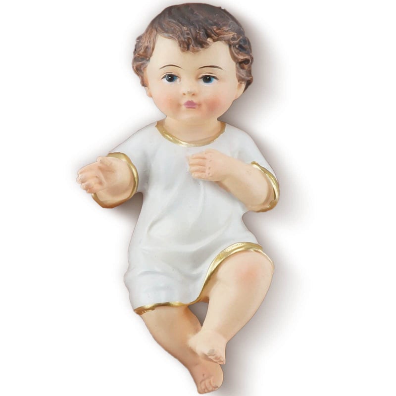 Resin Baby Jesus Figurine in Holy Cloth  Nativity Collectible Statue and Holy Faith Gifts 24 inch