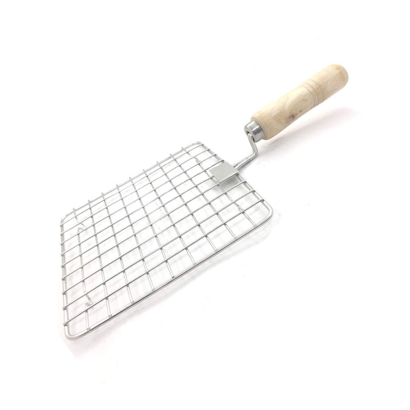 Sriyug Papad Jali Stainless Steel Wire Roaster Rack Papad Jali With Wooden Handle Roasting Net Roast Grill Chapati Toast Roti Papad And More... - Image 4