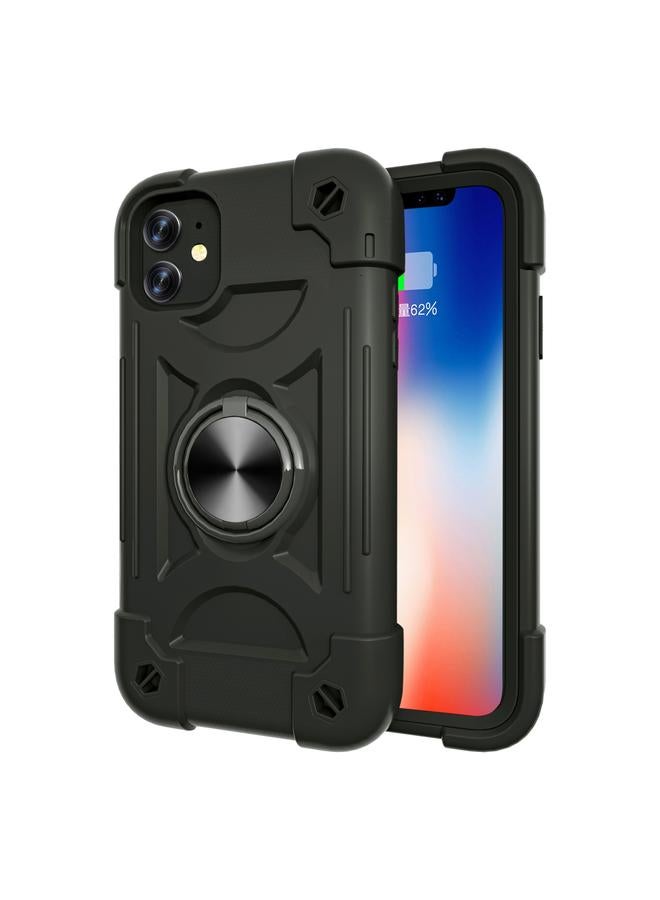 Zaboon Case For iPhone 11 Pro Max Shockproof Silicone + PC Protective Case with Dual-Ring Holder - Image 2