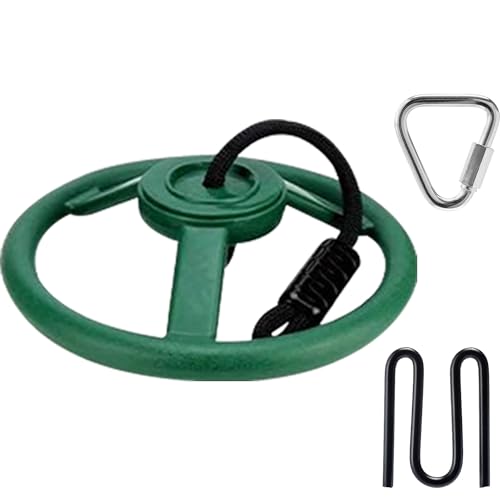 Hyponix Sporting Spinning Wheel for Monkey Line Gorilla Line and Ninja Warrior Obstacle Courses Complete Expansion Kit with Durable Buckles Carabiners Easy Setup Safe Secure Training Equipment Grey - Image 1
