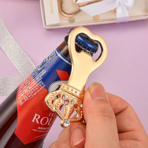 VZCBZC 50Packs Gold Crown Bottle Openers for Baby Shower, Wedding, and Birthday Party Favors Elegant and Practical Gift for Guests - Image 4