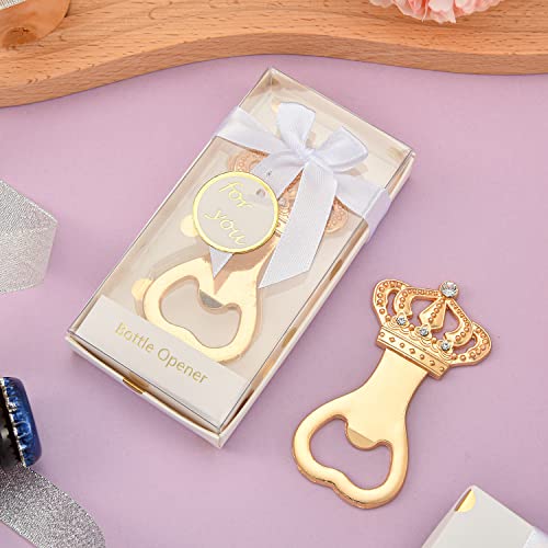 VZCBZC 50Packs Gold Crown Bottle Openers for Baby Shower, Wedding, and Birthday Party Favors Elegant and Practical Gift for Guests - Image 5