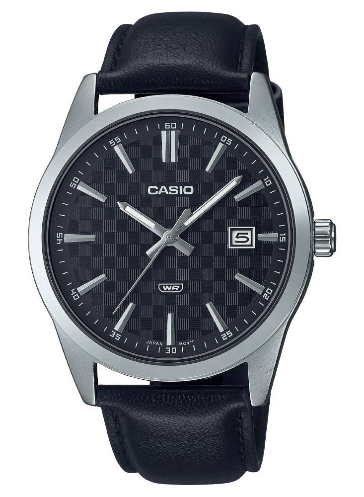 CASIO ساعة كاسيو كوارتز انالوج بسوار جلدي للرجال MTP-VD03L-1AUDF - Image 1