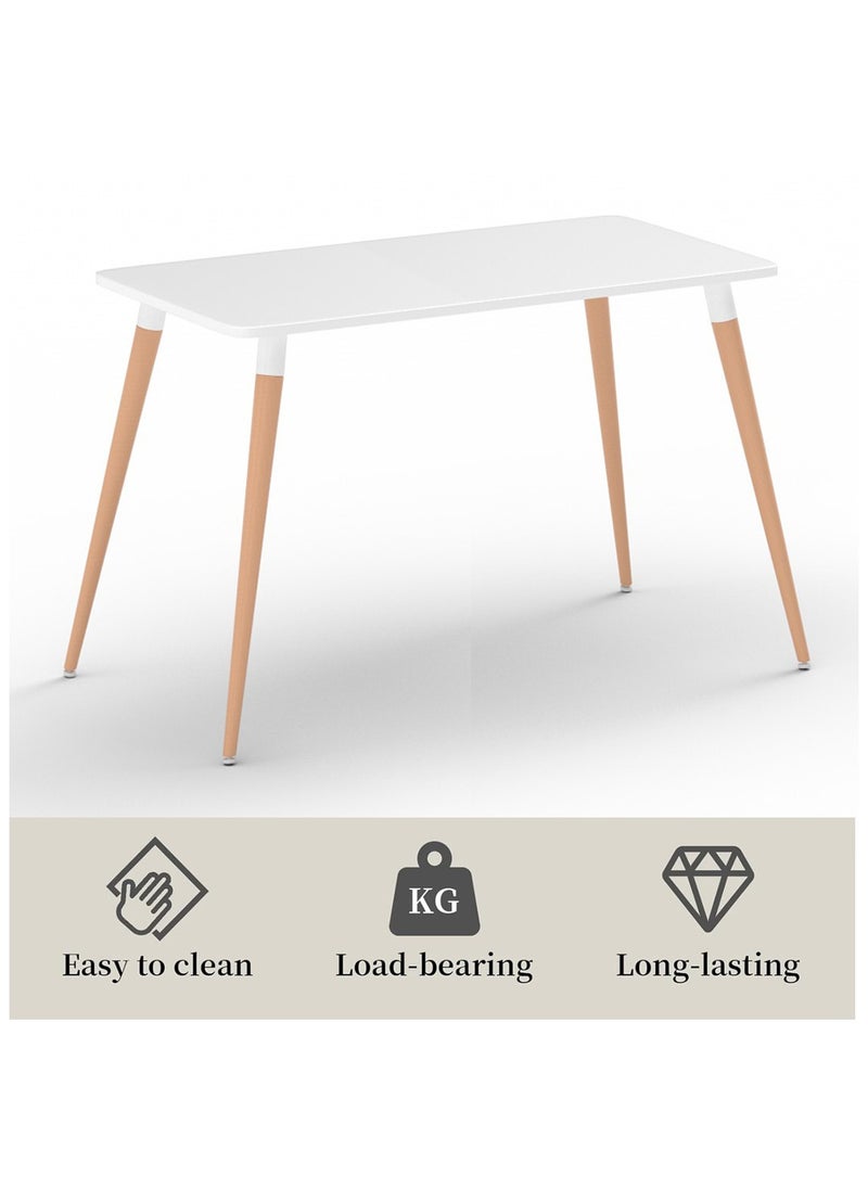 Mahmayi Mahmayi Cenare 9-Piece Dining Set for Kitchen, 160 X 80 Dining Table With 8 X DAW Arm Dining Chair - White  - Image 2
