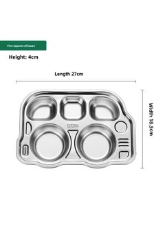 304 Stainless Steel Partitioned Dinner Plate for Kids Car dinner plate