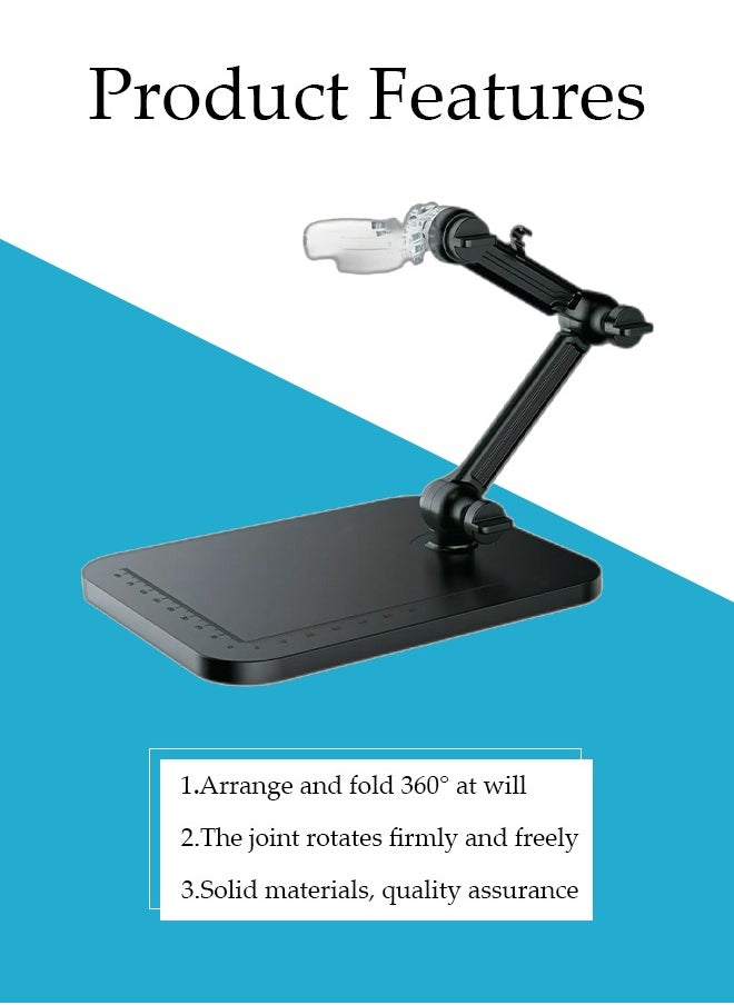 Loquat Aluminum Alloy Microscope Stand Holder for USB Digital Microscope, Stable Metal Stand Bracket , Support Adjusted 360° Easy to Focus  - Image 2