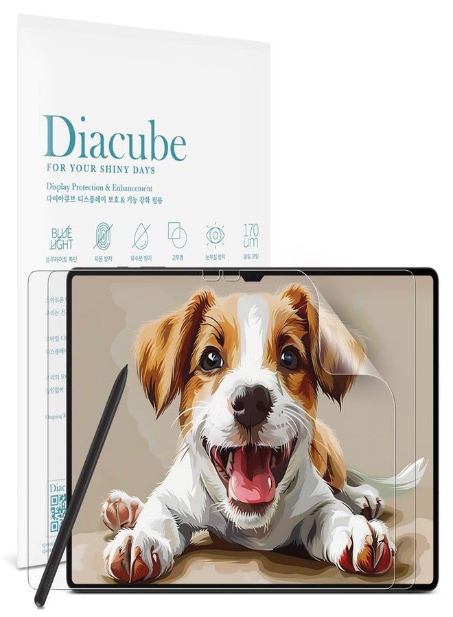 DIACUBE [2-Pack] For Samsung Galaxy Tab S10 Ultra 14.6 inch 2024 Paperfeel Screen Protector, Anti-Glare PET Film for Drawing and Writing Like on Real Paper, High Resonposive Touch, Easy Installation, - Image 1