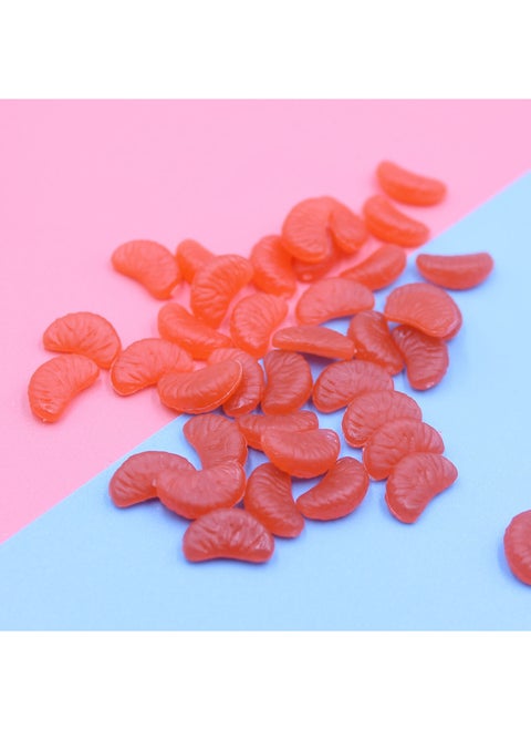 1.2cm Simulation Small Size Orange PVC Orange Petal Diy Food And Play Cream Glue Mobile Phone Shell Clay Accessories-Size:1.2 Small Size Orange