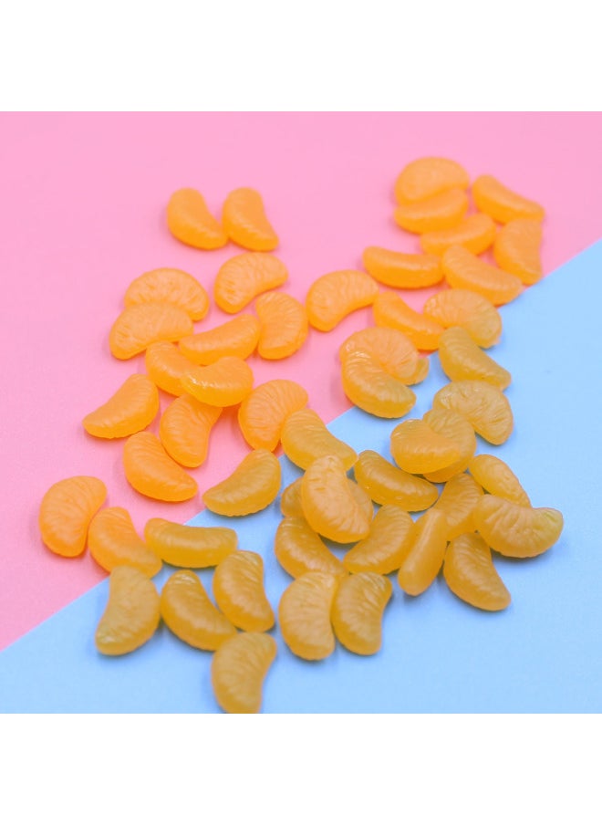 1.2cm Simulation Small Size Orange PVC Orange Petal Diy Food And Play Cream Glue Mobile Phone Shell Clay Accessories-Size:1.2 Small Size Orange