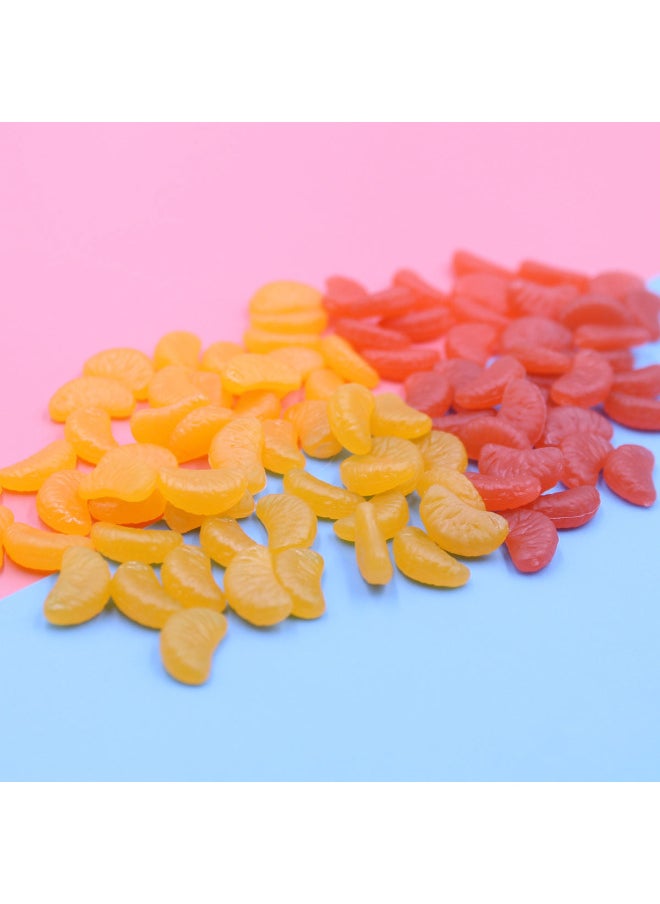1.2cm Simulation Small Size Orange PVC Orange Petal Diy Food And Play Cream Glue Mobile Phone Shell Clay Accessories-Size:1.2 Small Size Orange