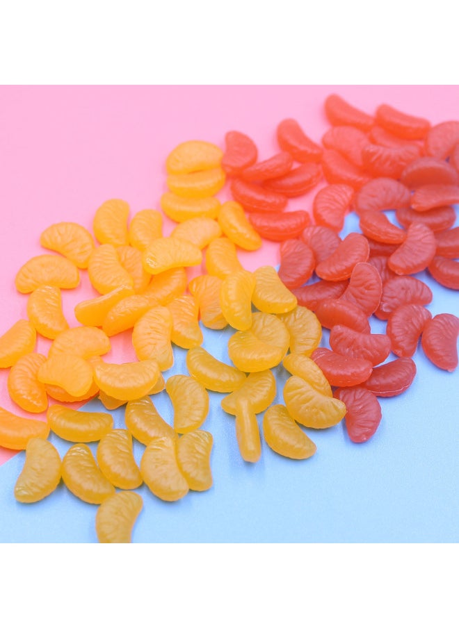 1.2cm Simulation Small Size Orange PVC Orange Petal Diy Food And Play Cream Glue Mobile Phone Shell Clay Accessories-Size:1.2 Small Size Orange