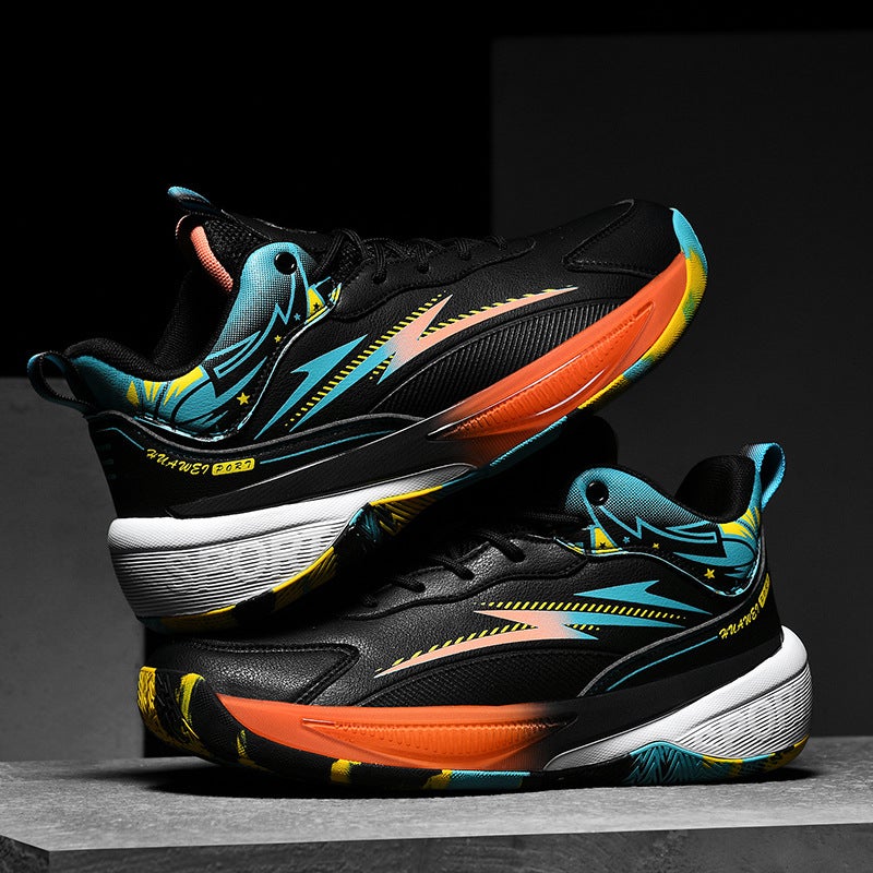 Sneaker Shoes Casual Versatile Microfiber Basketball Shoes Wear-Resistant Rubber Large Children'S Shoes - Image 4