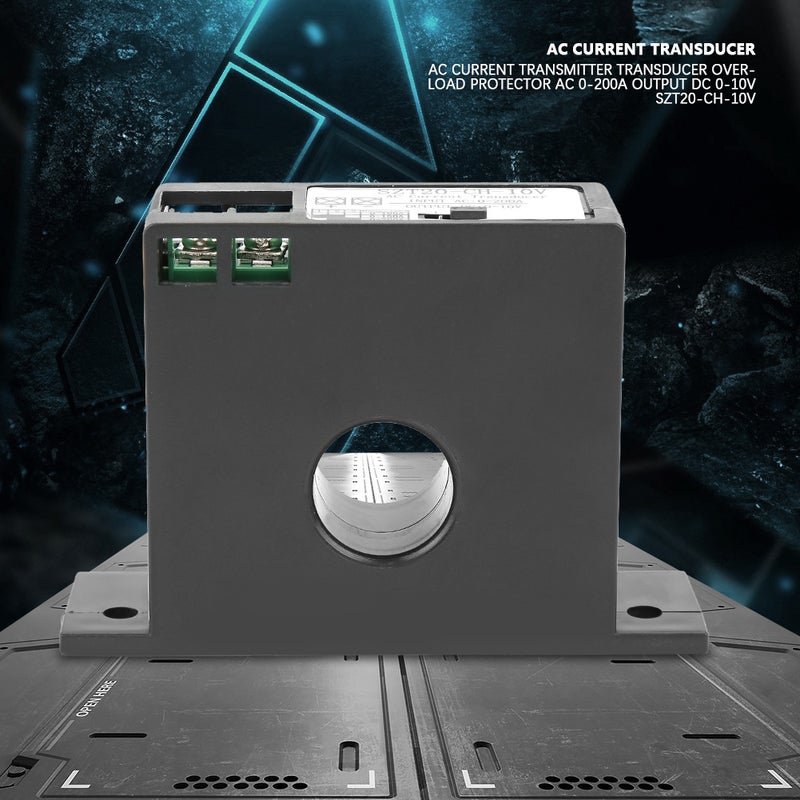 AC Current Transmitter Transducer Overload Protector AC 0-200A Output DC 0-10V SZT20-CH-10V - Image 1