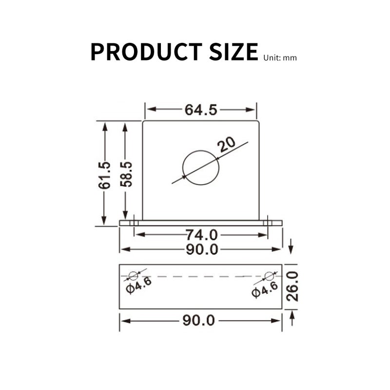 AC Current Transmitter Transducer Overload Protector AC 0-200A Output DC 0-10V SZT20-CH-10V - Image 2